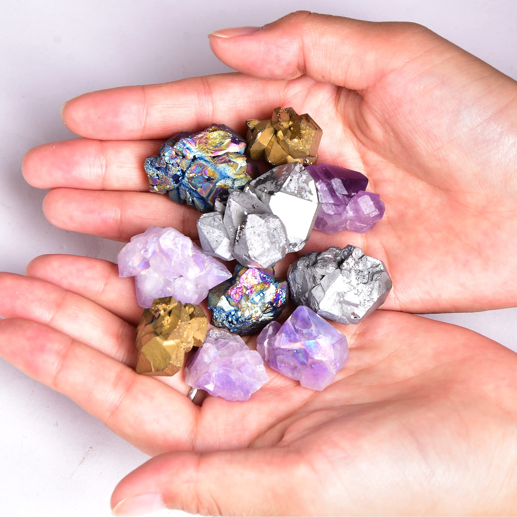 Amazon.co.jp: 箱入り天然アメジスト コーティングされたアメジストド